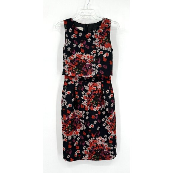 HOBBS LONDON MARIA DRESS floral colorful 10 shift sheath sleeveless career - Picture 2 of 12